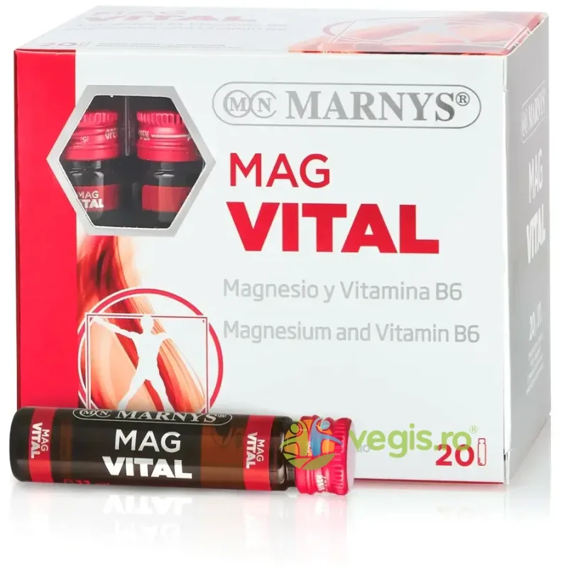 MagVital pentru Muschi, Oase si Sistem Nervos cu Magneziu 375mg si Vitamina B6 20 fiole MARNYS&nbsp;SPORT — preț și oferte