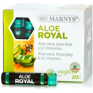 Aloe Royal pentru Digestie, Energie și Imunitate cu Laptisor de Matca, Aloe Vera si 12 Vitamine 20 fiole