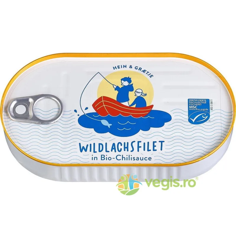 File de Somon Salbatic in Sos de Rosii cu Chili Ecologic/Bio 200g HEIN GRAETJE — preț și oferte