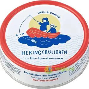 Rondele de Hering in Sos de Rosii Ecologice/Bio 200g