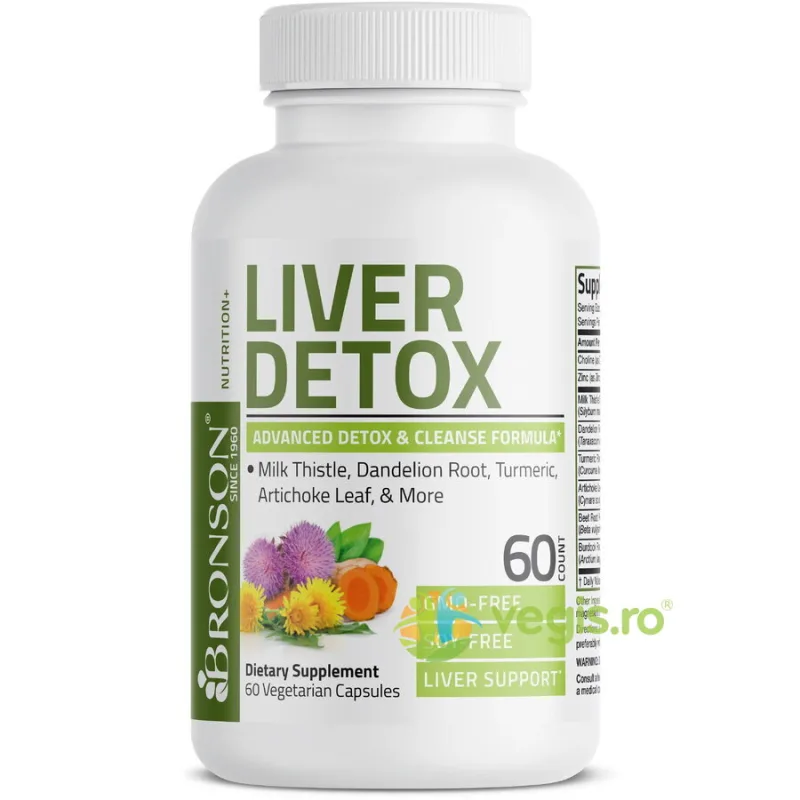 Liver Detox 60cps BRONSON LABORATORIES — preț și oferte