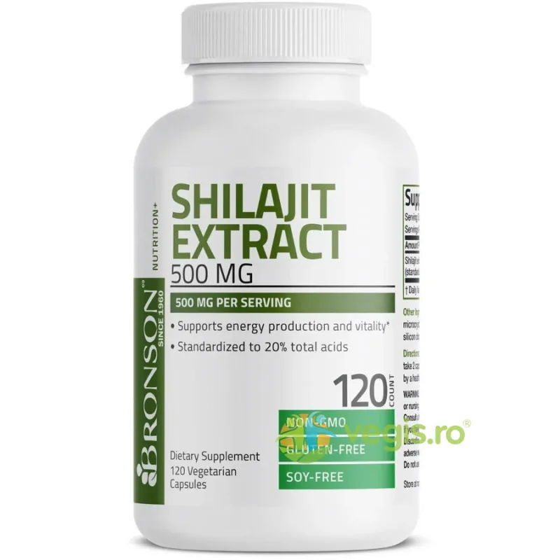 Shilajit Mumio Extract 500mg 120cps BRONSON LABORATORIES — preț și oferte