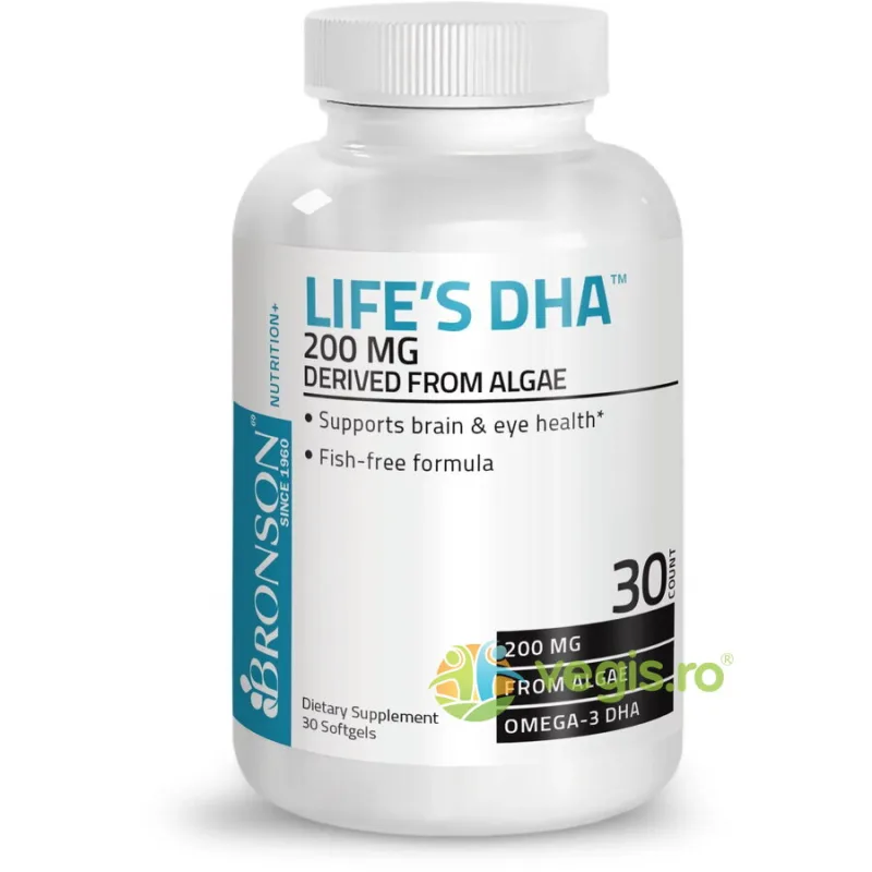 Life's DHA din Alge 200mg 30cps BRONSON LABORATORIES — preț și oferte