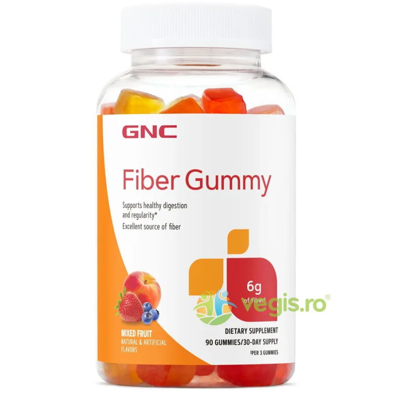 Jeleuri cu Fibre si Aroma de Fructe Asortate 90buc GNC — preț și oferte
