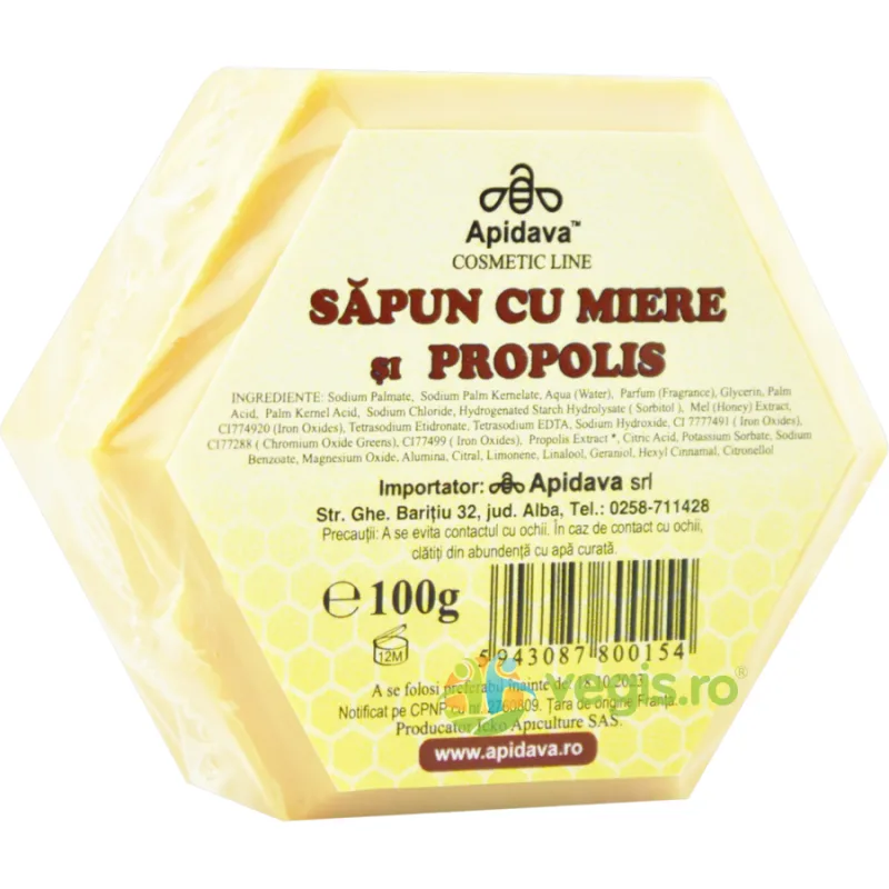 Sapun cu Miere si Propolis 100g APIDAVA — preț și oferte