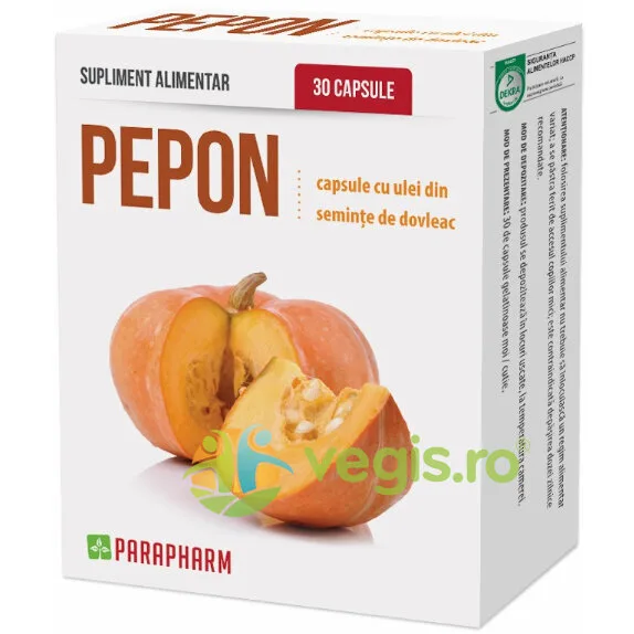 Pepon - Capsule cu Ulei de Dovleac 30cps moi Quantum Parapharm — preț și oferte