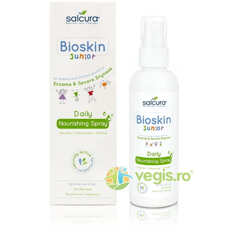 Spray Nutritiv pentru Bebelusi si Copii pentru Piele foarte Uscata cu Eczeme Bioskin Junior 100ml SALCURA NATURAL SKIN THERAPY — preț și oferte