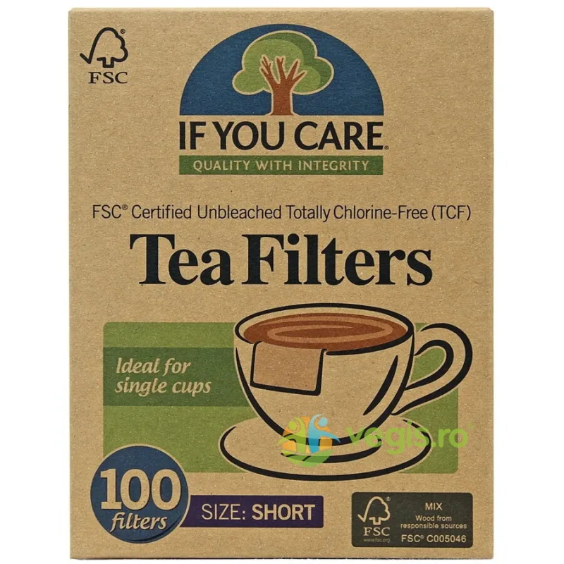 Filtre de Ceai Scurte Compostabile Nealbite fara Clor 100buc If You Care — preț și oferte