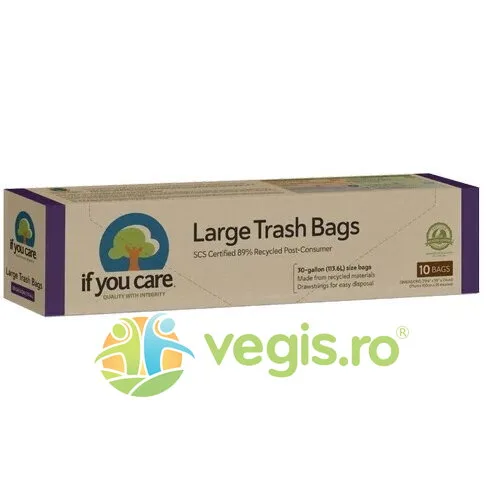 Saci Menajeri Mari din Plastic Reciclat 113.6L 10 buc. If You Care — preț și oferte