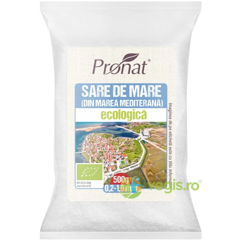 Sare de Mare (din Marea Mediterana) Ecologica/Bio 500g PRONAT — preț și oferte