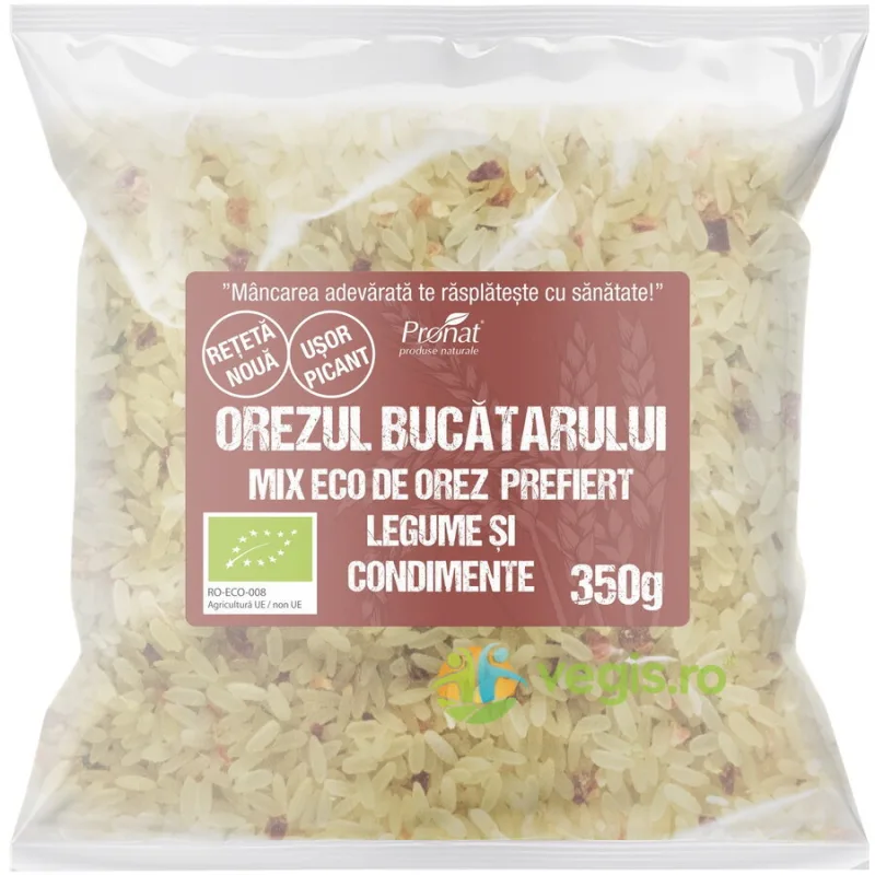 Orezul Bucatarului - Mix de Orez Prefiert cu Legume si Condimente Ecologic/Bio 350g PRONAT — preț și oferte