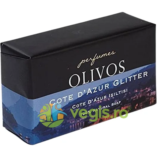Sapun Parfumat pentru Ten si Corp cu Sclipici si Ulei de Masline Extravirgin Cote d'Azur 250g OLIVOS — preț și oferte