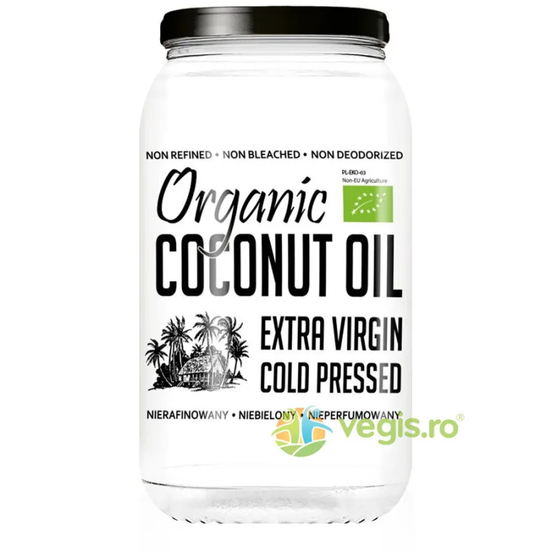 Ulei de Cocos Extra Virgin Ecologic/Bio 1L DIET FOOD — preț și oferte
