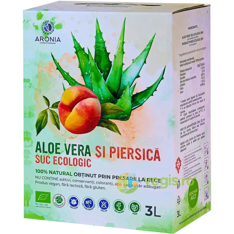Suc de Aloe Vera si Piersica Ecologic/Bio 3L Aronia Charlottenburg — preț și oferte