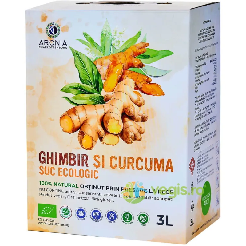 Suc de Ghimbir si Curcuma Ecologic/Bio 3L ARONIA CHARLOTTENBURG — preț și oferte