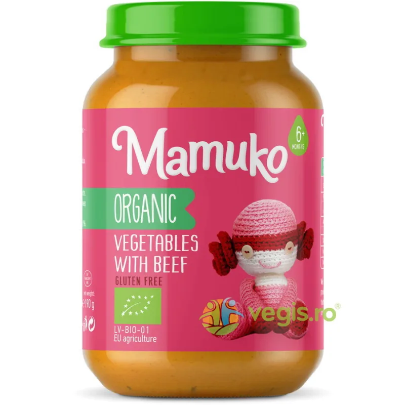 Piure de Legume cu Vita pentru Copii +6 Luni fara Gluten Ecologic/Bio 190g MAMUKO — preț și oferte