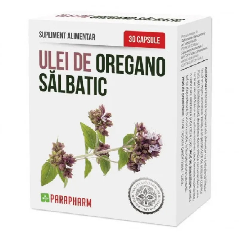 Ulei de oregano salbatic, 30 capsule, Parapharm — preț și oferte