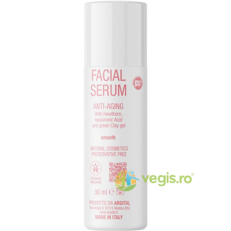 Ser Facial Anti-Aging cu Paducel, Acid Hialuronic si Argila Verde Bio 30ml ARGITAL — preț și oferte