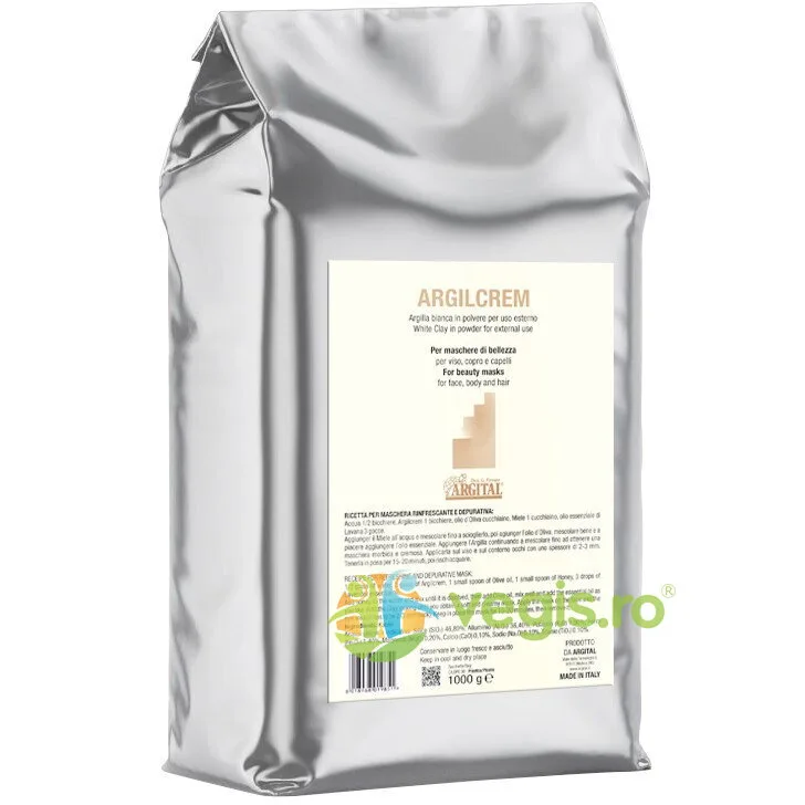 Argilcrem - Argila Alba Pulbere 1kg ARGITAL — preț și oferte