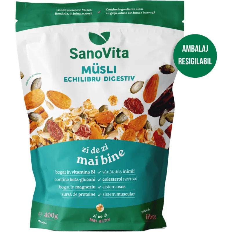 Musli Echilibru Digestiv 400g SANOVITA — preț și oferte