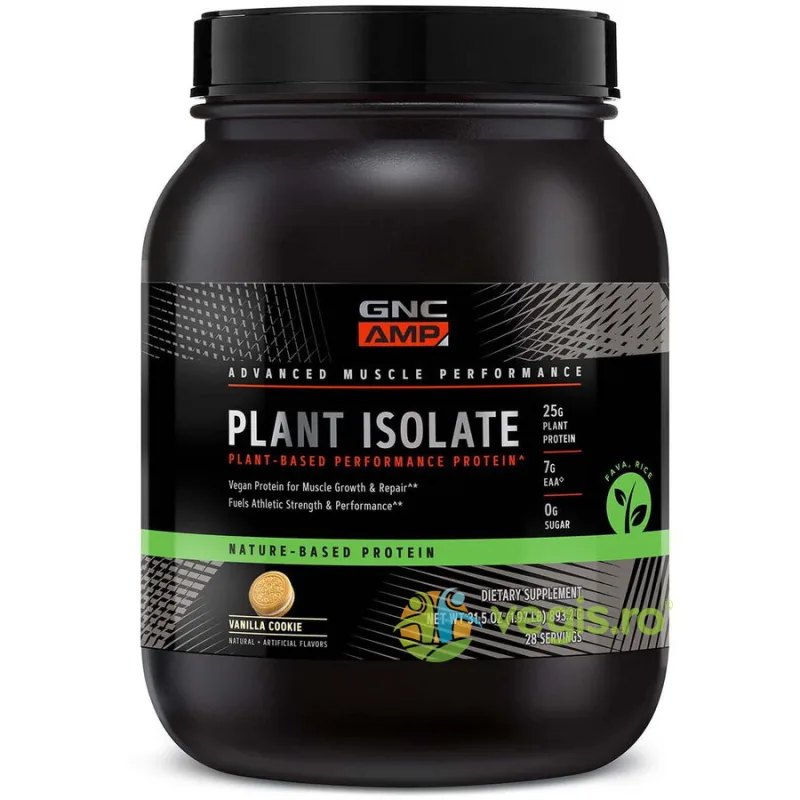 Proteina Vegana cu Aroma de Biscuiti cu Vanilie Amp Plant Isolate 893.2g GNC — preț și oferte