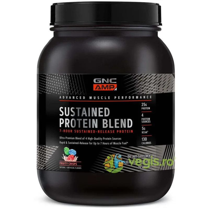 Amestec Proteic cu Aroma de Cereale Fructate Amp Sustained 910g GNC — preț și oferte