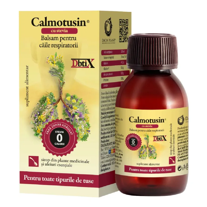 Calmotusin sirop cu stevie Dbtix, 100 ml, Dacia Plant — preț și oferte