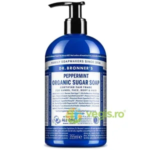 Sapun Lichid (Sugar Soap) cu Menta Bio 355ml