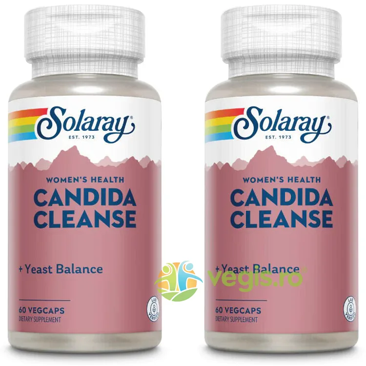 Candida Cleanse 60cps+60cps Secom, Solaray — preț și oferte