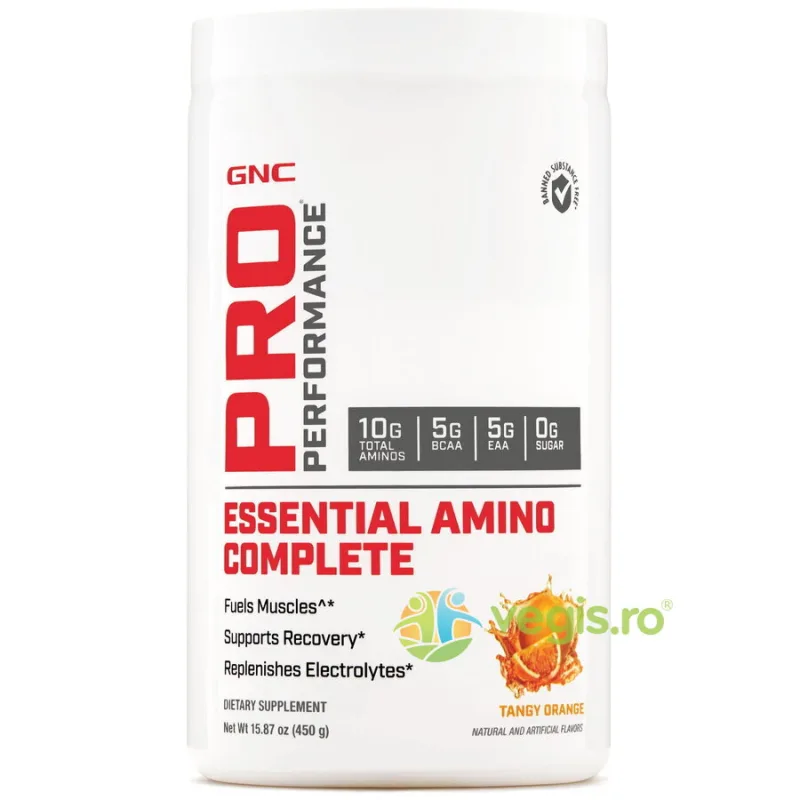 Essential Amino Complete - Aminoacizi cu Aroma de Mandarine Pro Performance 450g GNC — preț și oferte
