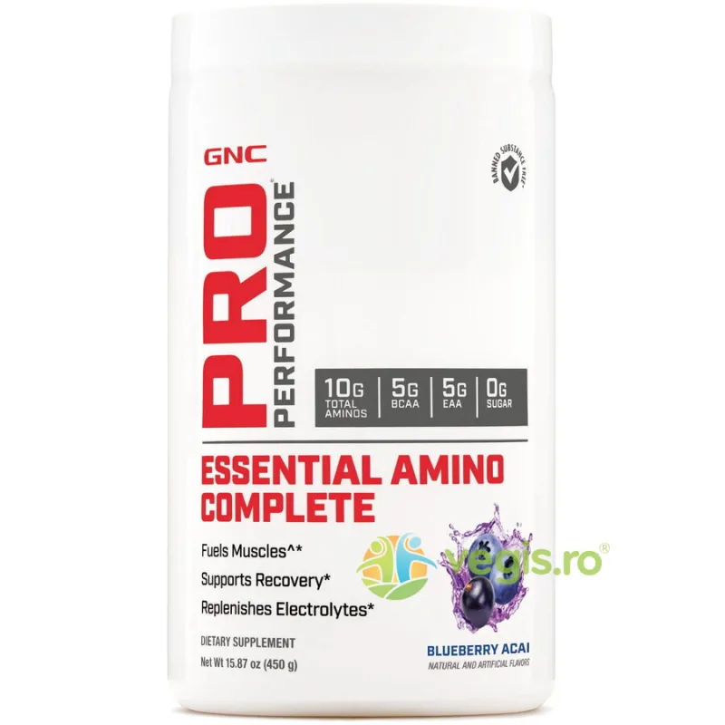 Essential Amino Complete - Aminoacizi cu Aroma de Afine Pro Performance 450g GNC — preț și oferte