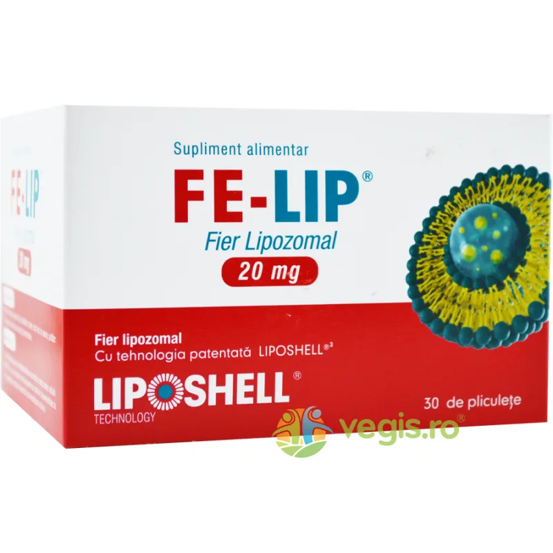 Fier Lipozomal 20mg Liposhell 30 plicuri NATURALI PROD — preț și oferte