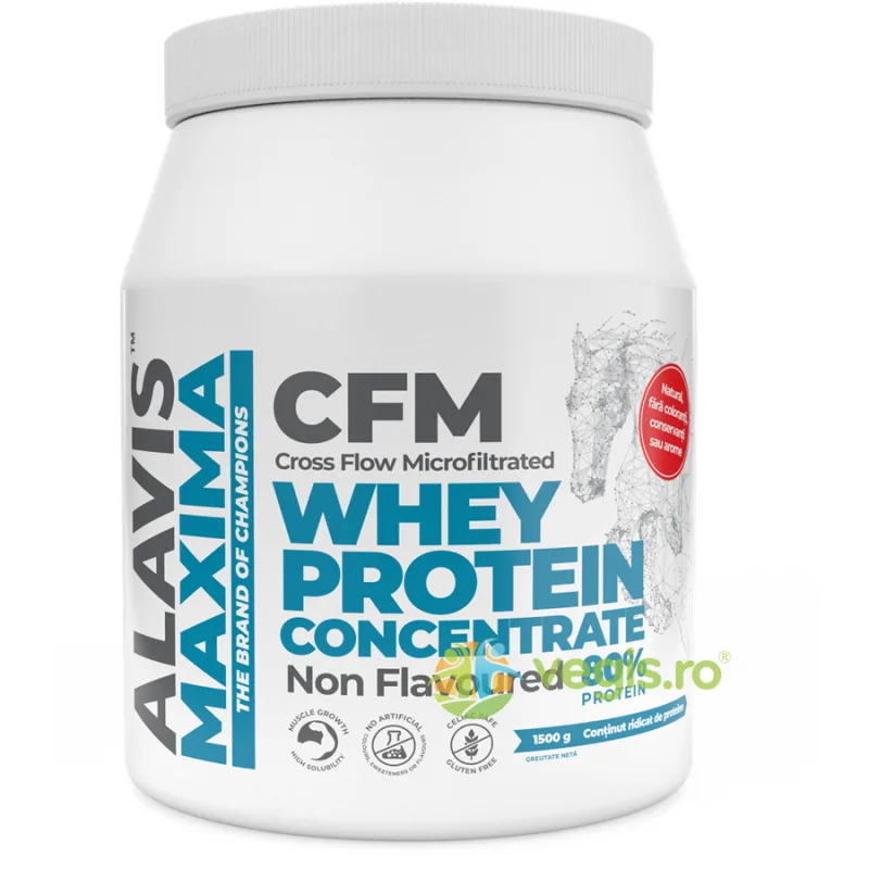 Pudra proteica CFM Whey Protein Concentrate 80% 1500g ALAVIS MAXIMA — preț și oferte