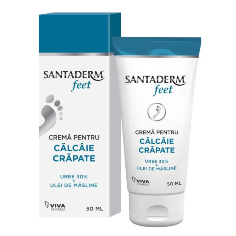 Crema pentru calcaie crapate Santaderm Feet, 50 ml VIVA PHARMA — preț și oferte