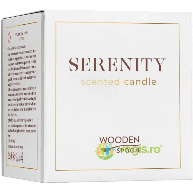 Lumanare Naturala cu Flori Albe Serenity 200g WOODEN&nbsp;SPOON — preț și oferte