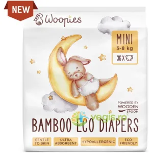 Scutece Bio cu Fibre de Bambus Mini (3-8 kg) 36buc
