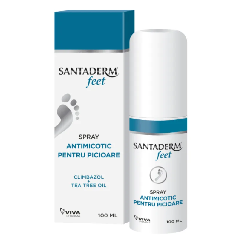 Spray antimicotic pentru picioare Santaderm Feet, 100g VIVA PHARMA — preț și oferte