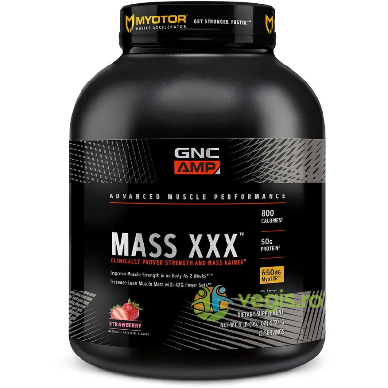 Gainer Proteic cu Aroma de Capsuni Amp Mass Xxx 2724g GNC — preț și oferte