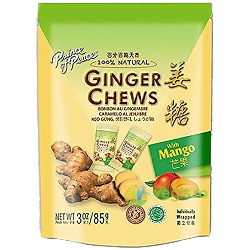 Caramele cu Ghimbir si Aroma de Mango 85g PRINCE OF PEACE — preț și oferte