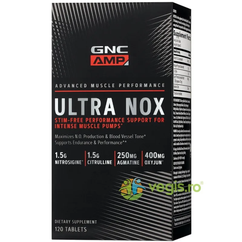 Formula pentru Pompare Musculara si Oxid Nitric Amp Ultra Nox 120tb GNC — preț și oferte