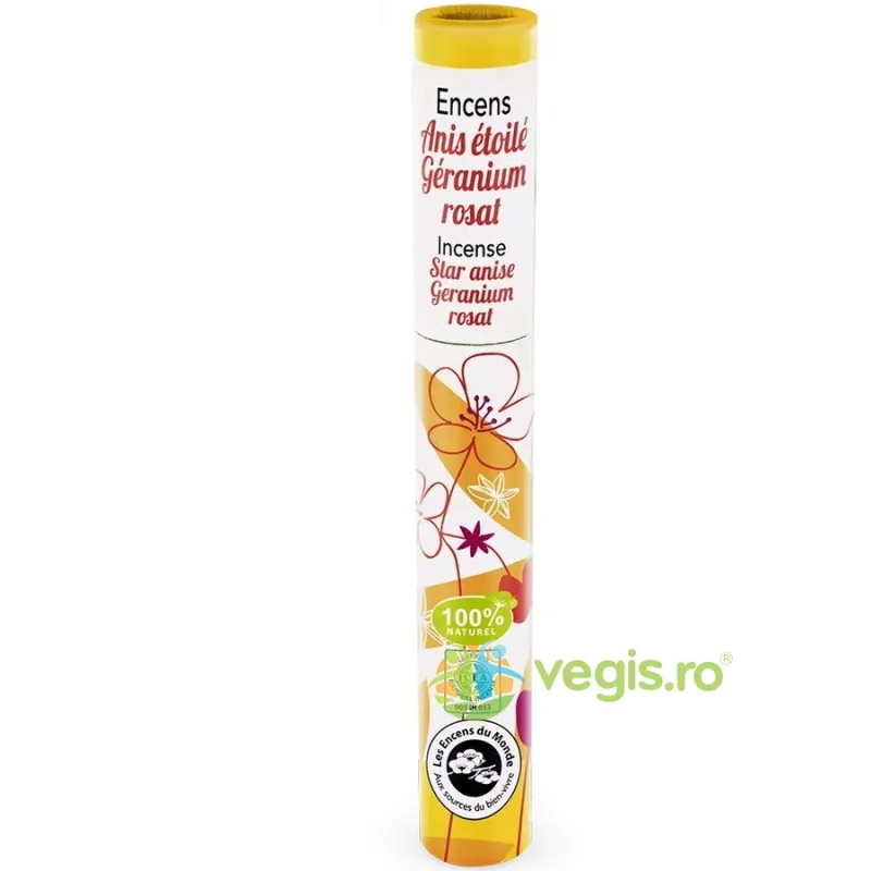 Betisoare Parfumate Naturale Japoneze cu Anason Stelat si Geraniu 30buc AROMANDISE — preț și oferte