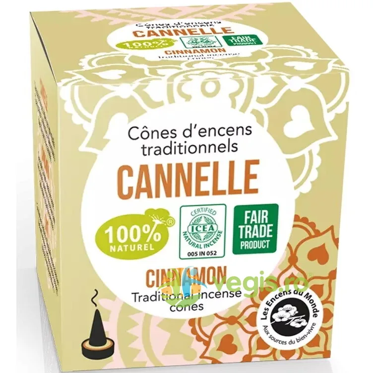 Conuri Parfumate Naturale Indiene cu Scortisoara 12buc AROMANDISE — preț și oferte