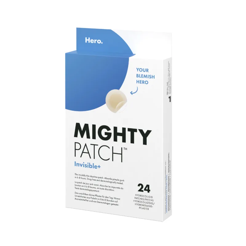 Plasturi hidrocoloidali pentru acnee Mighty Patch Invisible, 24 bucati, Hero — preț și oferte
