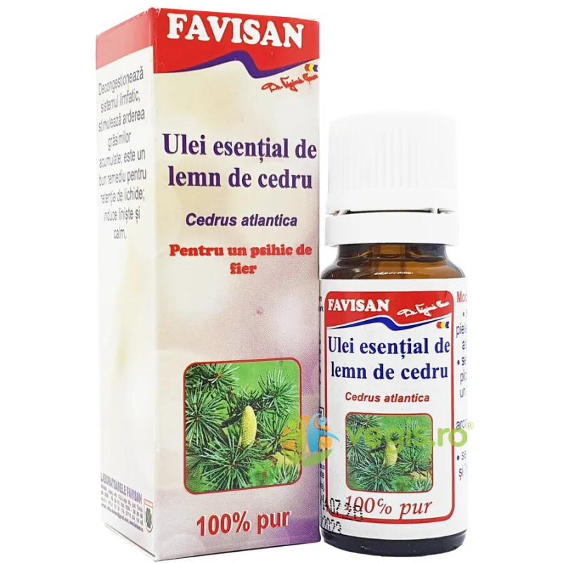 Ulei Esential Lemn de Cedru 10ml Favisan — preț și oferte