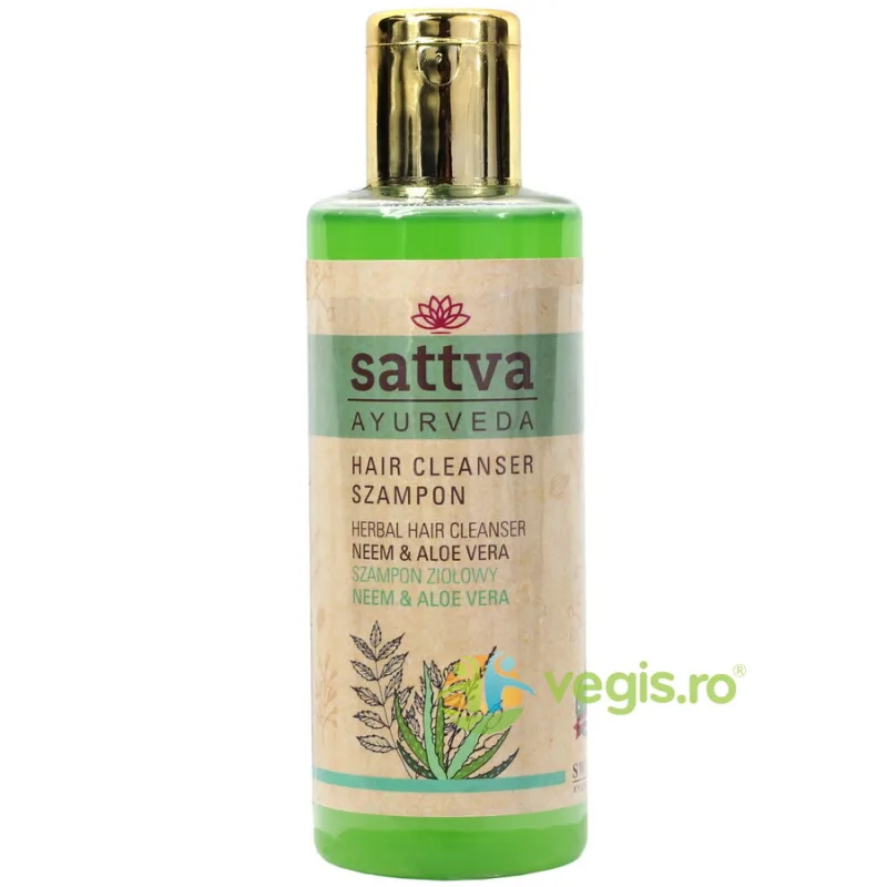 Sampon Ayurvedic cu Neem si Aloe Vera 210ml Sattva Ayurveda — preț și oferte