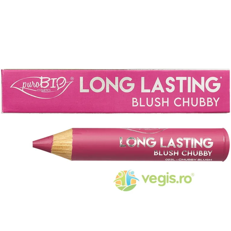 Fard de Obraz (Blush) Creion Chubby 023L - Ciclamino Long Lasting Ecologic/Bio 3.3g PUROBIO COSMETICS — preț și oferte