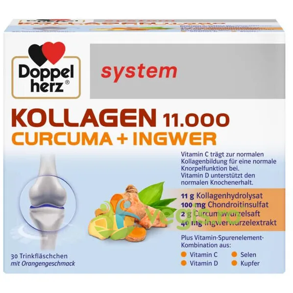 Kollagen (Colagen) 11000 Curcuma si Ghimbir 30 monodoze DOPPELHERZ — preț și oferte