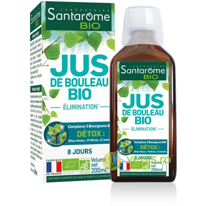 Suc de Mesteacan Ecologic/Bio 200ml SANTAROME — preț și oferte