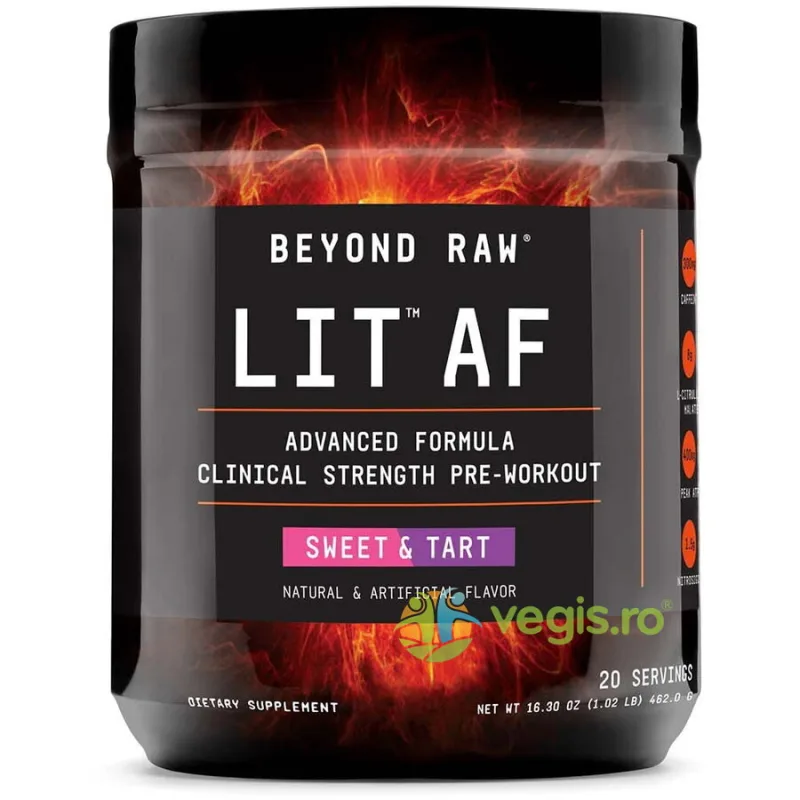 Formula Pre-Workout cu Aroma Dulce Acrisoara Beyond Raw Lit Af 462g GNC — preț și oferte