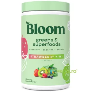 Amestec de Super Alimente Verzi cu Aroma de Capsuni si Kiwi Bloom Greens&Superfoods 150.75g